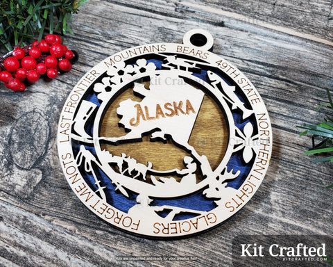 Alaska State Ornament