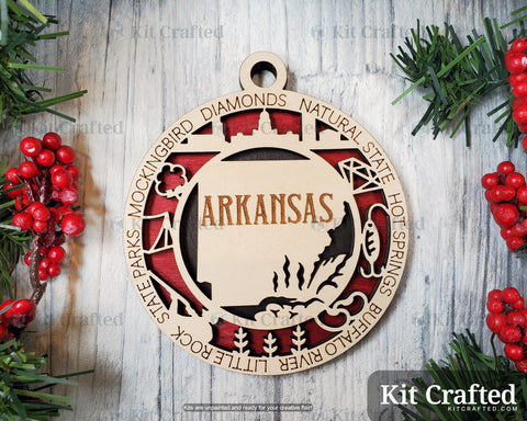 Arkansas State Ornament