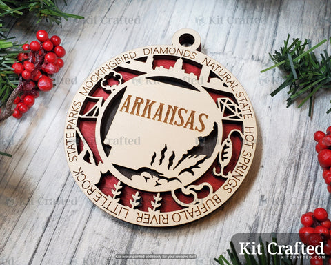 Arkansas State Ornament