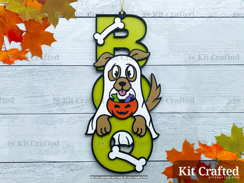 Ghost Puppy - Halloween Boo Sign