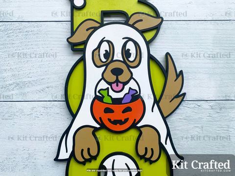 Ghost Puppy - Halloween Boo Sign