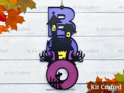 Haunted House - Halloween Boo Sign