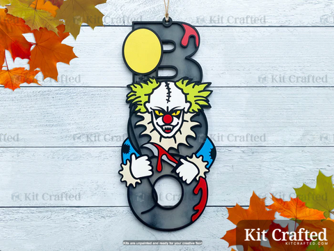 Scary Clown - Halloween Boo Sign