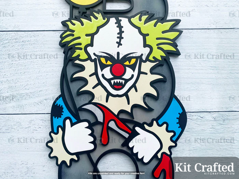 Scary Clown - Halloween Boo Sign