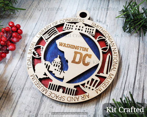 Washington DC State Ornament