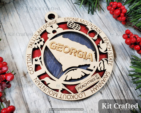 Georgia State Ornament