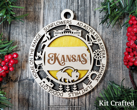 Kansas State Ornament