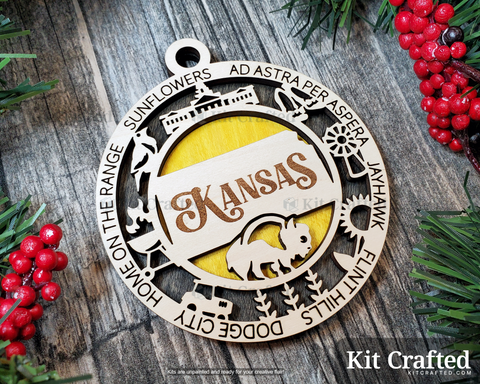 Kansas State Ornament