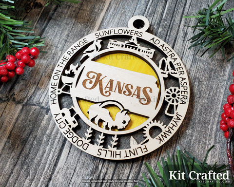 Kansas State Ornament