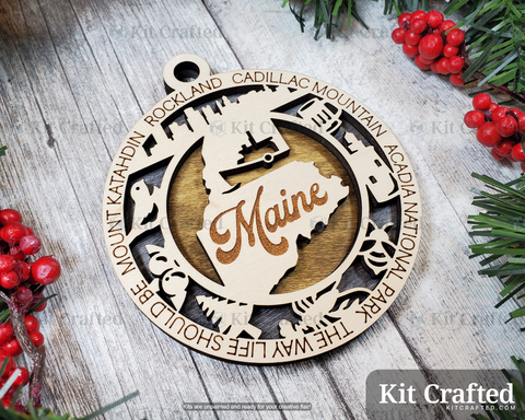 Maine State Ornament