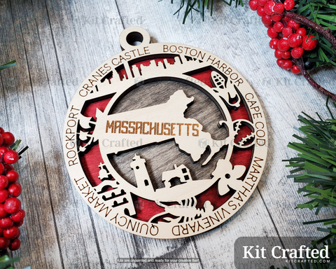 Massachusetts State Ornament