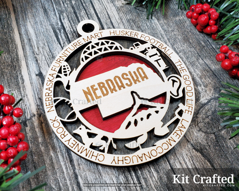 Nebraska State Ornament