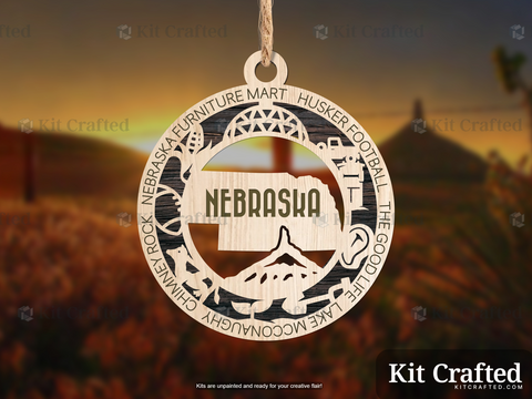 Nebraska State Ornament