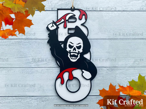 Scary Grim Reaper - Halloween Boo Sign