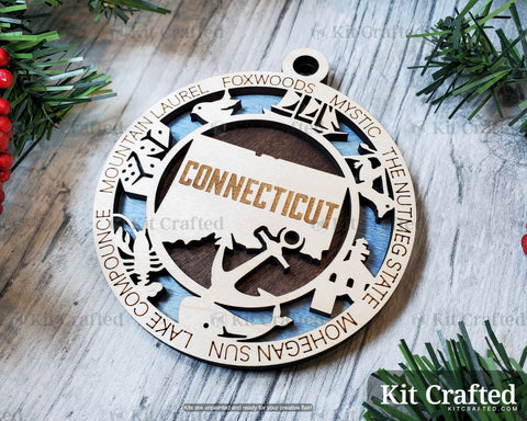 Connecticut State Ornament